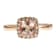 Gin & Grace 14K Rose Gold Cushion Cut Morganite with Diamond Ring
