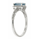 Gin & Grace 14K White Gold Aquamarine Ring with Diamond