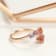 Gin & Grace 14K Rose Gold Real Diamond Ring (I1) with Natural Multi Sapphire