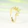 Gin & Grace 18K Yellow Gold Real Diamond Ring (I1) with Natural Opal