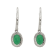 Gin & Grace 14K White Gold Natural Diamond(I1) Dangle Earring with
Natural Emerald