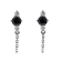 Gin & Grace 14K White Gold Genuine Blue Sapphire and Diamond Earring