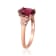 Gin & Grace 14K Rose Gold Real Diamond Ring (I1) with Raspberry
color Natural Rhodolite Garnet
