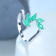 Gin and Grace 18K White Gold Natural Zambian Emerald Ring with Real Diamonds