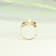 Gin & Grace 14K Yellow Gold Natural Australian Opal, Blue Sapphire
with Real Diamond Ring
