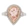 Gin & Grace 14K Two-Tone Gold Real Diamond Ring (I1) with Genuine Morganite