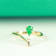 Gin and Grace 14K Yellow Gold Zambian Emerald Ring with Diamonds