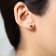 Gin & Grace 14K Yellow Gold Real Diamond(I1) Stud Earring with
Genuine Ruby
