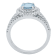 Gin & Grace 14K White Gold Aquamarine Halo Ring with Diamond