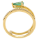 Gin & Grace 18K Yellow Gold Natural Zambian Emerald Ring with Real Diamonds