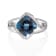 Gin & Grace 10K White Gold Real Diamond Ring (I1) with Genuine
London Blue Topaz