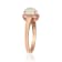 Gin & Grace 14K Rose Gold Real Diamond Ring (I1) with Natural Opal