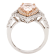 Gin & Grace 14K Two-Tone Gold Real Diamond Ring (I1) with Genuine Morganite