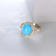 Gin and Grace 14K Yellow Gold Natural Turquoise Ring with Real Diamonds