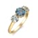 Gin & Grace 10K Yellow Gold Real Diamond Ring (I1) with Aquamarine
& London Blue Topaz
