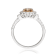 Gin & Grace 14K White Gold Real Diamond Ring (I1) with Natural Brown Diamond