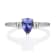 Gin & Grace 10K White Gold Tanzanite with Diamond  Ring