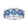 Gin & Grace 925 Sterling Silver Real Diamond Wedding Ring (I1) with
Natural Blue Sapphire