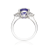 Gin & Grace 14k White Gold Genuine Tanzanite With Natural Diamond
(I1) Statement Ring