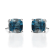 Gin & Grace 14K White Gold Stud Earring with London Blue Topaz