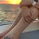 Sterling Silver Anchor Open Rope Design Ring with Blue CZ Accent.