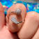 Rhodium over Sterling Silver Golf Club and Ball Ring with Crystal Accents.