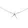 Sterling Silver Starfish Anklet with Blue CZ Center Stone.