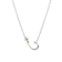 Sterling Silver Fishing Hook Necklace with Rolo Chain and Blue CZ Accent.