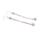 Sterling Silver Golf Tee and Ball Crystal Accent Dangle Earrings