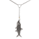 Sterling Silver Lariat Style Tarpon Necklace