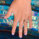 Sterling Silver Propeller-Anchor Ring with Rope Design and Blue CZ Accent.