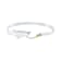 Sterling Silver Tarpon and Fishing Hook Bangle Bracelet with Blue CZ Accent.