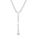 Sterling Silver Golf Tee Lariat Necklace with Crystal Accents.