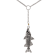 Sterling Silver Lariat Style Snook Necklace
