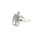 Sterling Silver Lobster Ring with Blue CZ Accents.