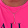 Sterling Silver Golf Tee Lariat Necklace with Crystal Accents.