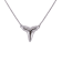 Sterling Silver Shark's Tooth Necklace with Rolo Chain and Blue CZ Accent.