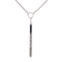 Sterling Silver Solid Bar Lariat Necklace with Rolo Chain.