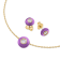 Belle Ciambelle-18K YG studs set with 0.10ctw diamonds and purple
amethyst doughnut.