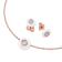 Belle Ciambelle-18K RG studs set with 0.10ctw diamonds and white onyx doughnut.