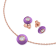 Belle Ciambelle-18K RG studs set with 0.10ctw diamonds and purple
amethyst doughnut.