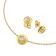 Belle Ciambelle-18K YG studs set with 0.10ctw diamonds and yellow
citrine doughnut.