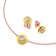 Belle Ciambelle-18K RG studs set with 0.10ctw diamonds and yellow
citrine doughnut.