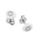 Belle Ciambelle-18K WG studs set with 0.10ctw diamonds and white onyx doughnut.