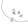 Belle Ciambelle-18K WG studs set with 0.10ctw diamonds and white onyx doughnut.