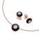 Belle Ciambelle-18K RG studs set with 0.10ctw diamonds and black onyx doughnut.