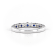 Round Diamond and Sapphire 14K White Gold Ring