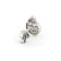Round Diamond Halo Cluster 14K White Gold Earrings