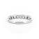 Round Diamond and Emerald 14K White Gold Ring