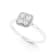 Round White Diamond 14K White Gold Ring